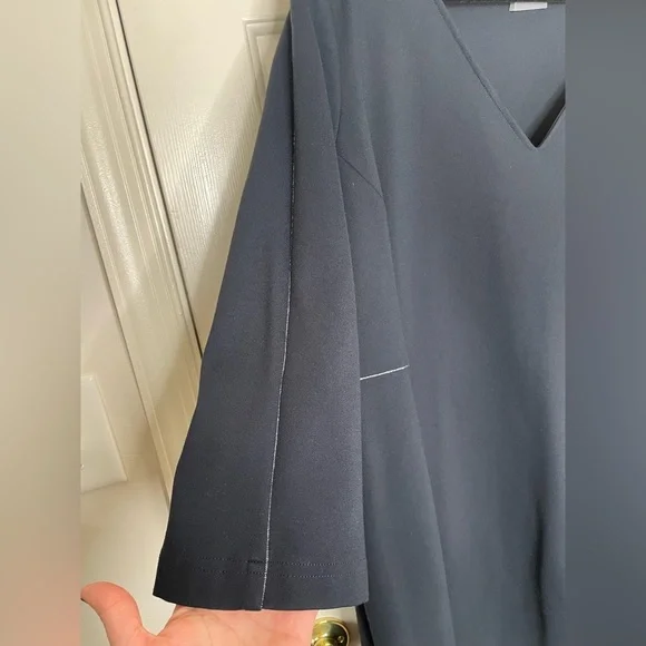 Persona by Marina Rinaldi Navy V-Neck Midi Dress XL - Picture 3 of 14